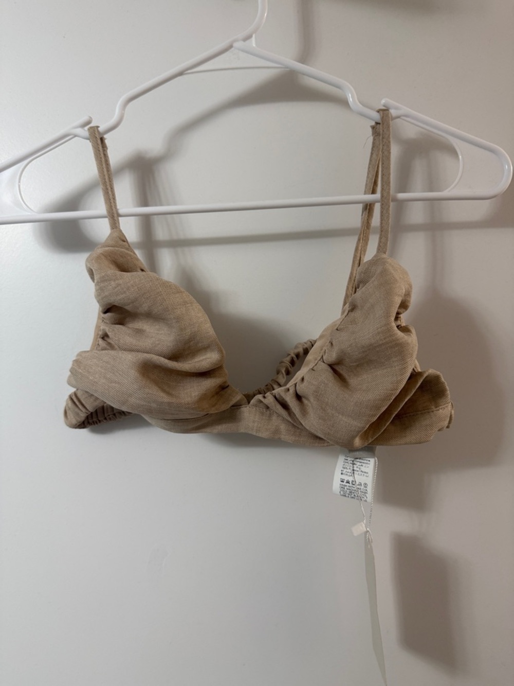 NWT Musera Beige Ruched Bralette